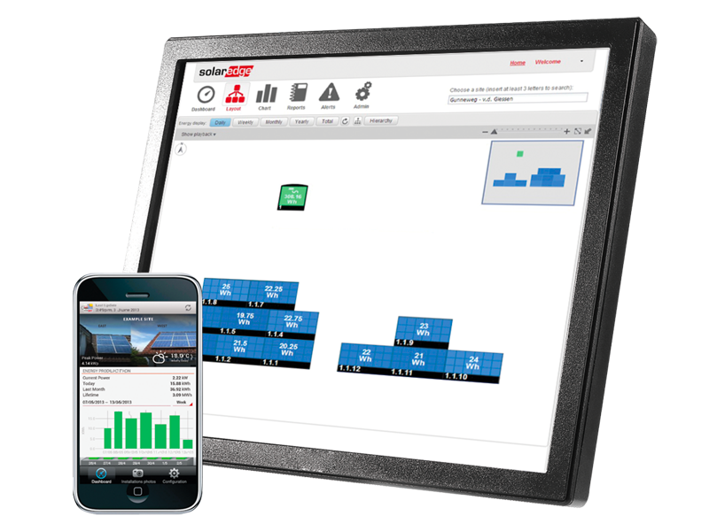 Système de surveillance en ligne SolarEdge monitoring production photovoltaïque Energreen