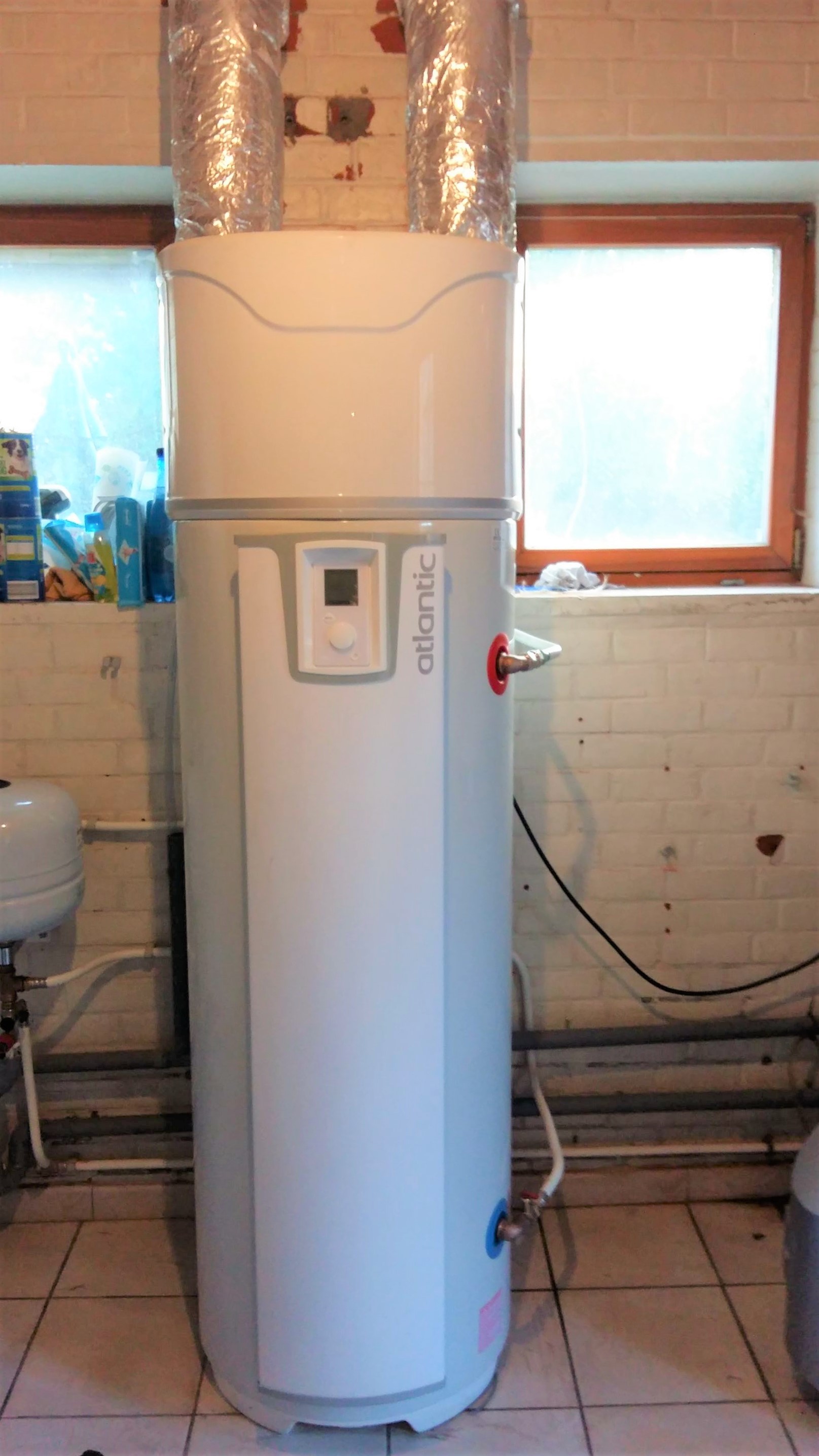 Thermodynamische warmtepompboiler installatie Atlantic Energreen