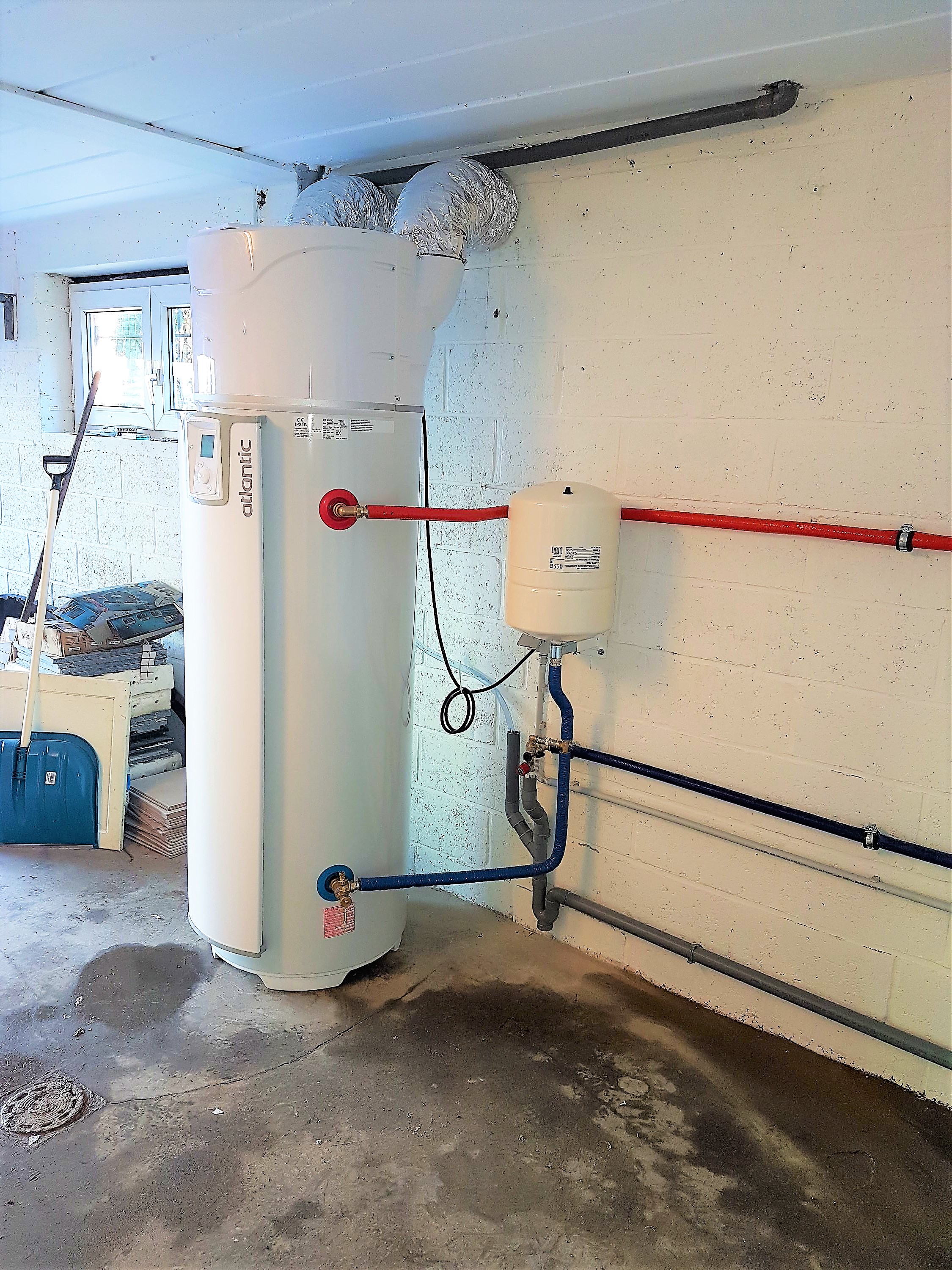 Thermodynamische warmtepompboiler installatie Atlantic Energreen