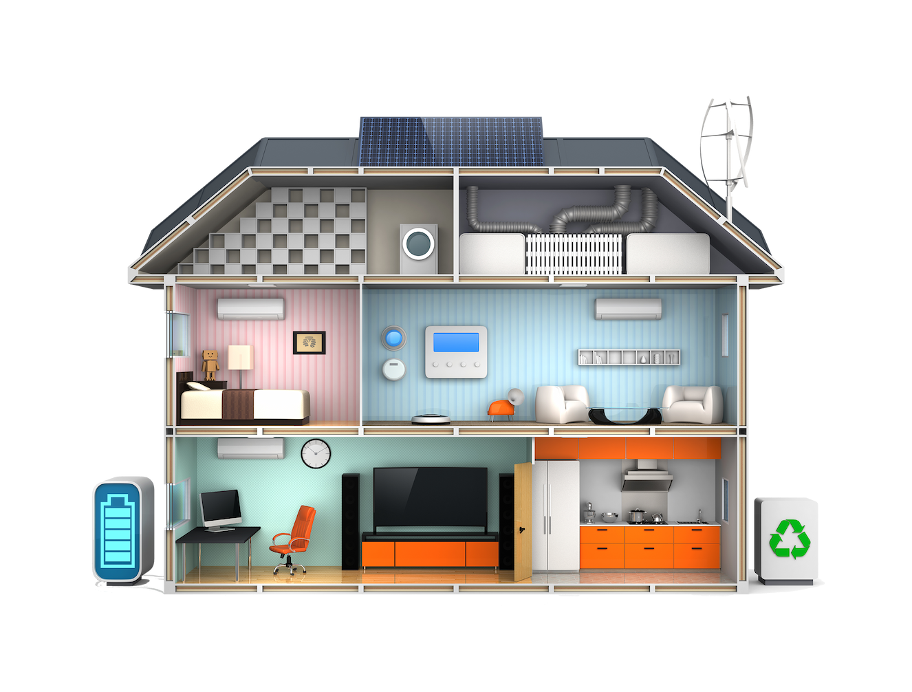 Combinaison batterie domestique de stockage et panneaux photovoltaïques | Energreen