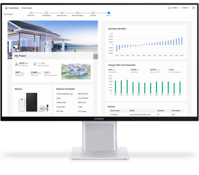 Huawei FusionSolar monitoring onduleurs photovoltaïques | Energreen